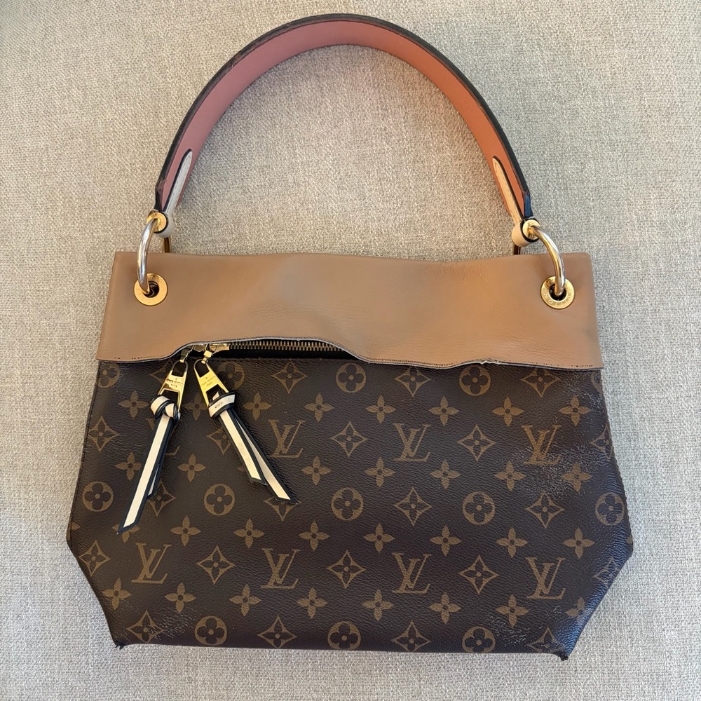 Louis Vuitton Surene MM Monogram Canvas Leather Shoulder Bag Brown LV